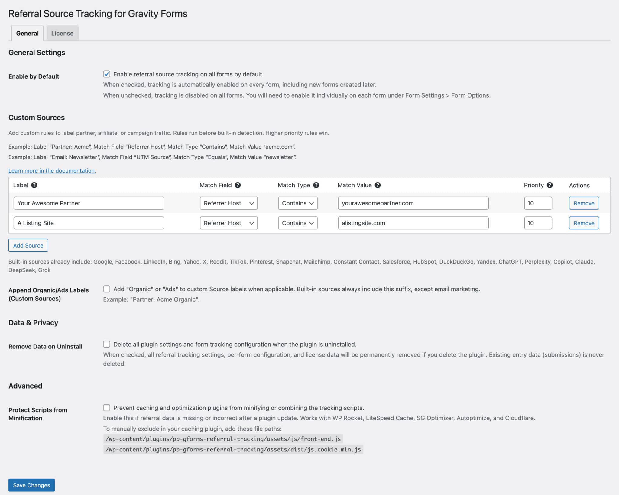gravity-forms-referral-source-tracking-settings-page