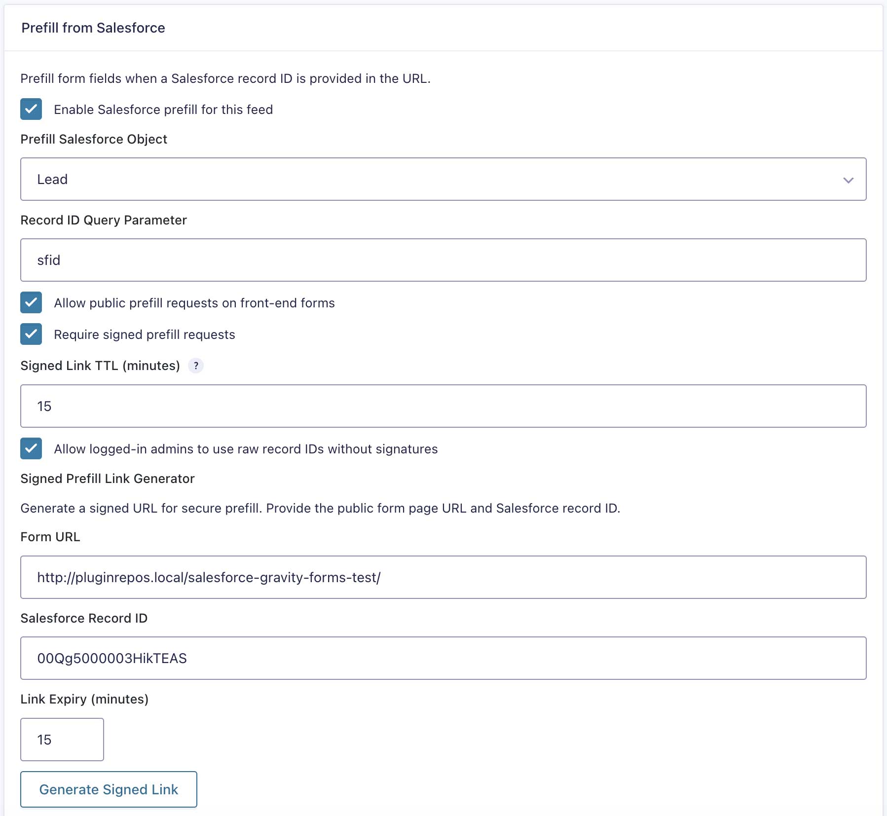 pb sf prefill link generator
