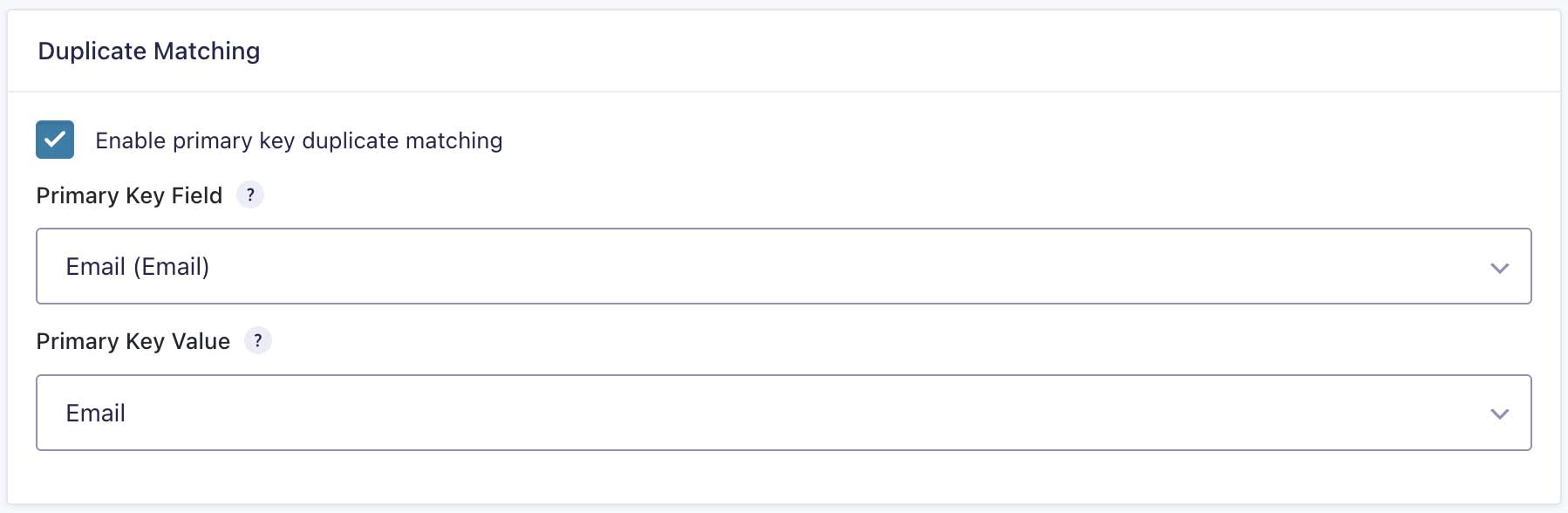 pb sf primary key match